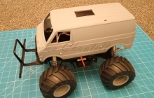 Side view of the finished Tamiya Lunchbox.