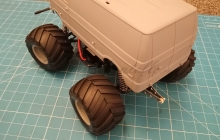Rear view of the completed Tamiya Lunchbox.