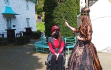 Emma Chantelle being Knighted at Portmeirion