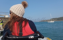Emma Chantelle at SEAS Sailability on a Wheelyboat