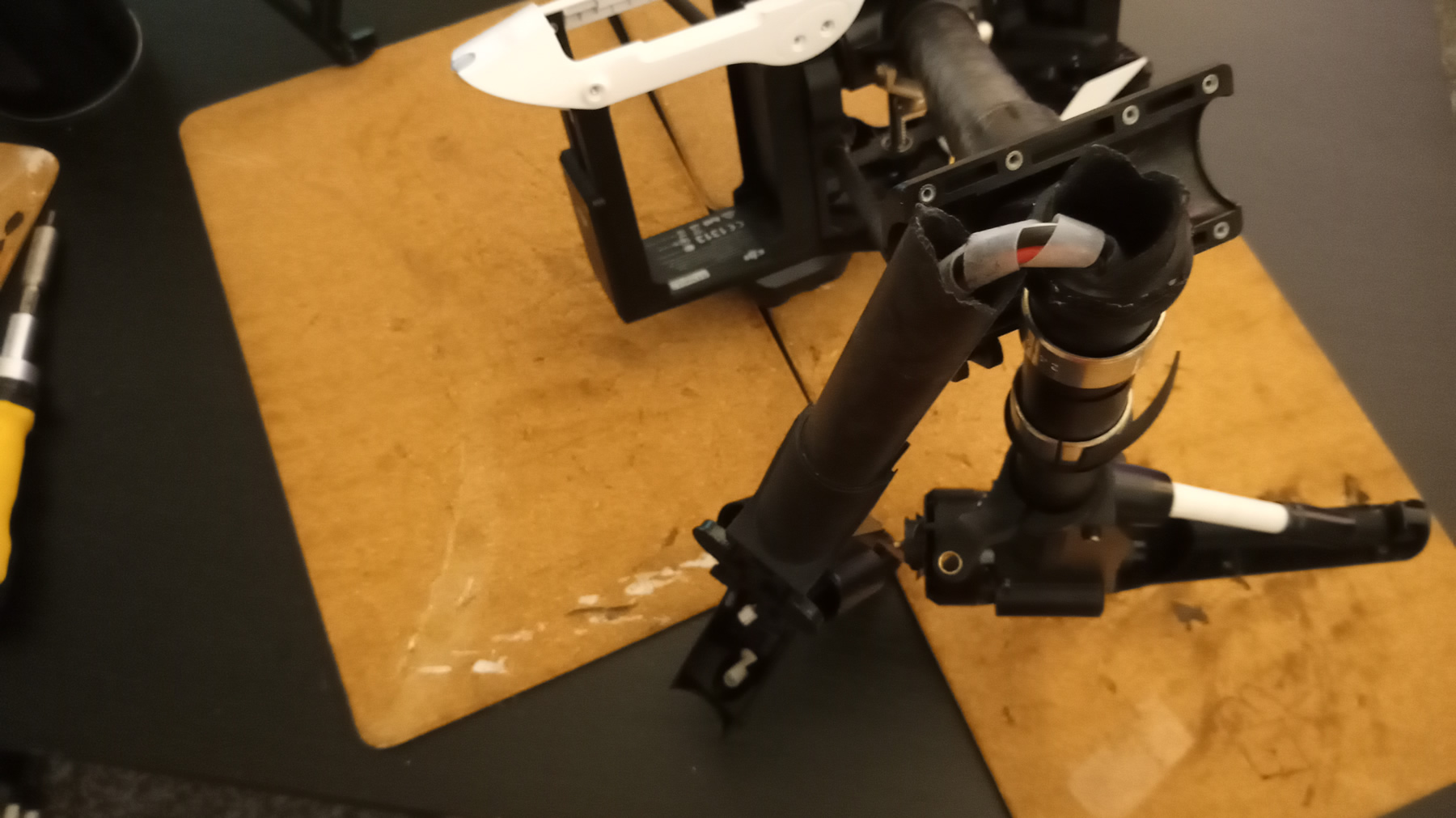 DJI Inspire 1 with damaged arm