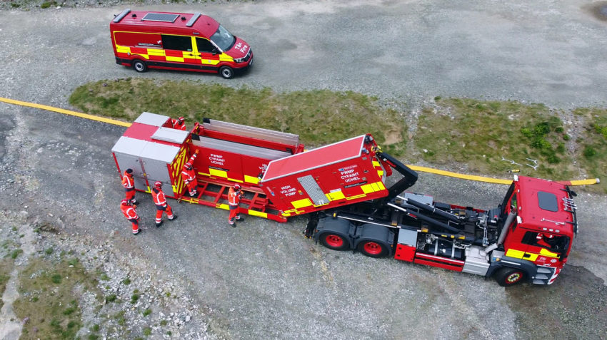 Filming the North Wales Fire and Rescue Service on Holyhead Breakwater